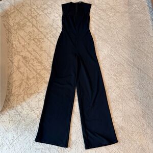 Lulu's Black Sleeveless Wide-Leg Jumpsuit